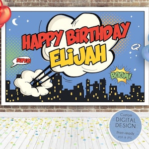Superheroes Welcome Sign, Birthday Sign Reception, Superhero Decor, Superhero Theme, Decorations, Boy Comic Book Hero, Download Printable