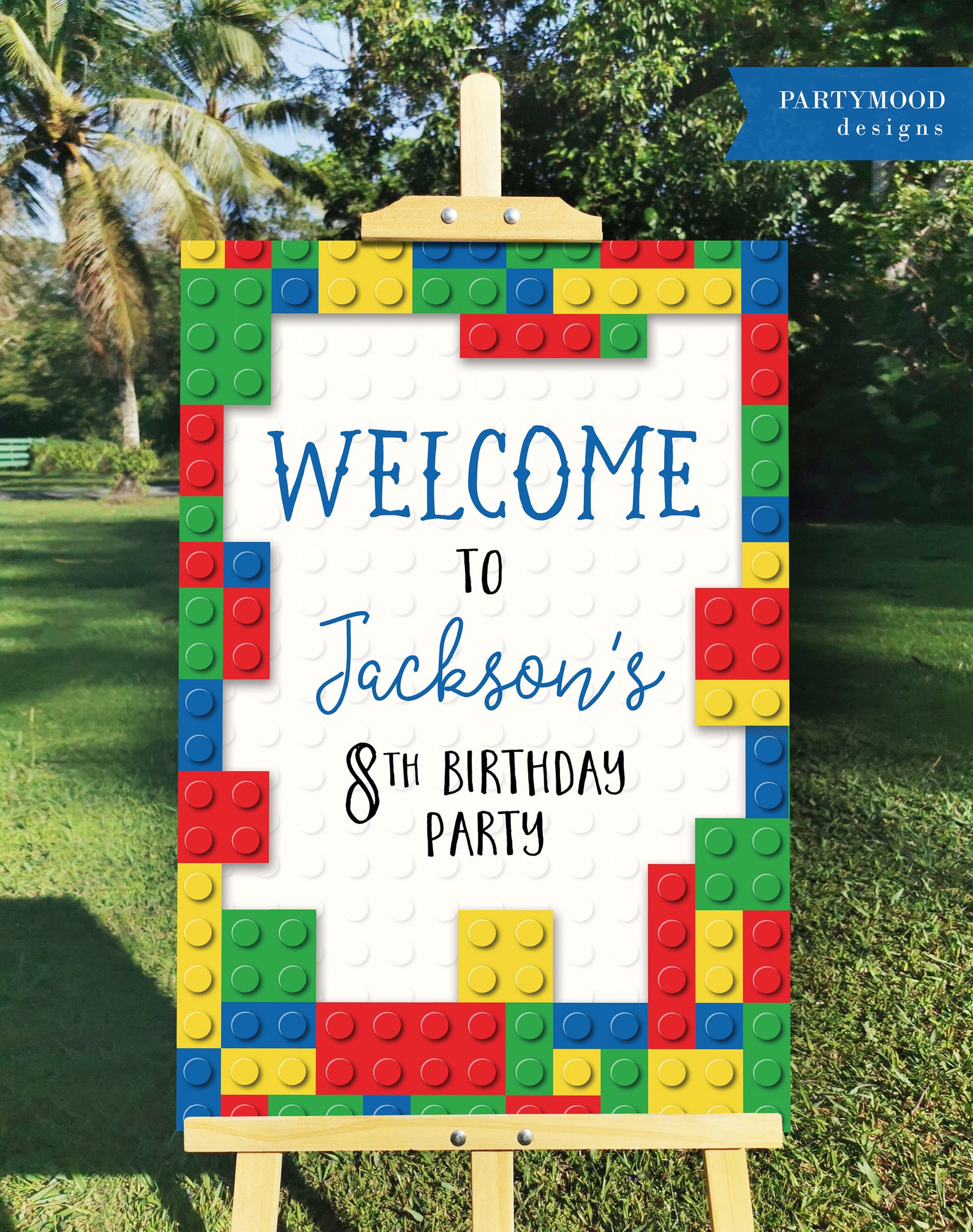Building Blocks Backdrop Editable Backdrop Blocks Birthday Etsy