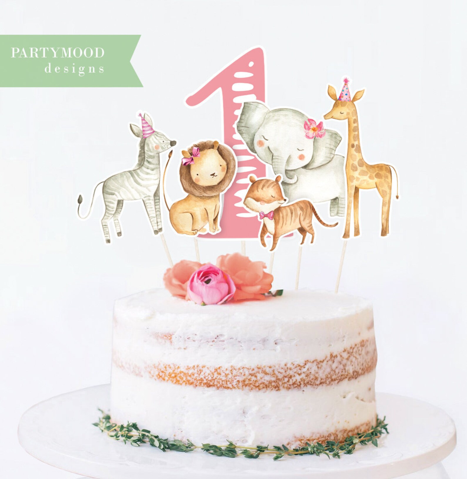 Safari Animals Centerpieces, Cake Toppers, Safari Animals Birthday ...