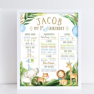 Wild One Banner, Safari Banner, Boy 1st Birthday, Jungle Theme, Wild ...