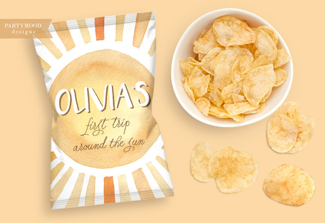Sun Chips Bag Chip Bag First Trip Around the Sun Favor Box Etsy
