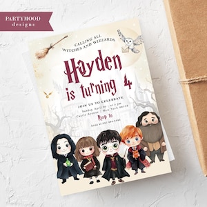 Wizard Birthday Invitation, Editable Wizards Witches Magical Birthday Invitation Template Printable Magical Wizardry Wizard Invitation