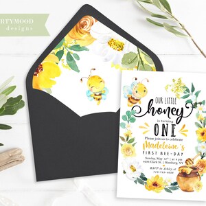 Bee Backdrop, Bumble Bee Banner, Little Honey Birthday Party, Bee-day ...