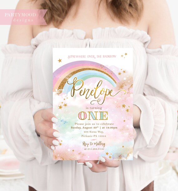 VULAVA 12 Biglietti Di Invito Arcobaleno Per Compleanno Bambini Con Buste – Fatti In Germania, Cartoncino 350g, Formato DIN A6, Tema Rainbow Party Per Ragazze E Ragazzi