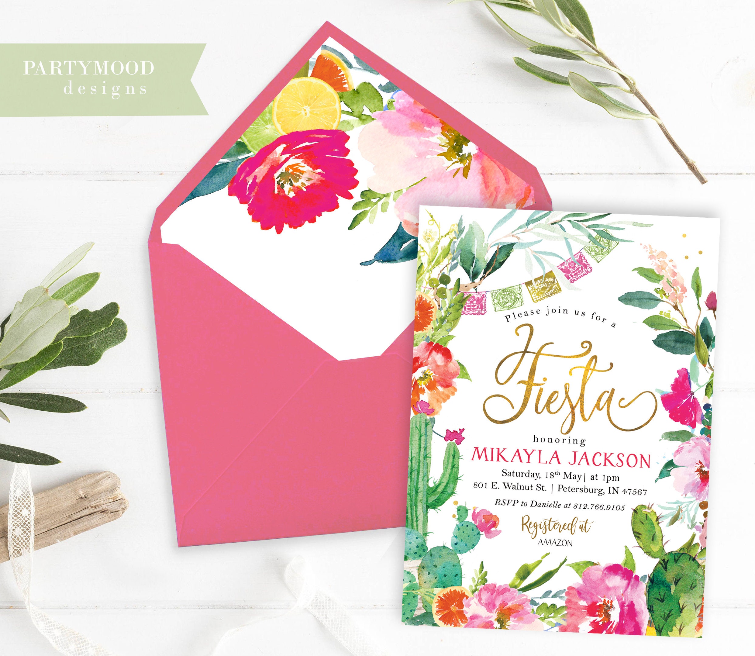 Fiesta Bridal Shower Invitation Mexican Party Invitation Etsy