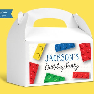 Blocks Favor Tags, Gift Tag, Favors Building Bricks, Blocks Birthday ...