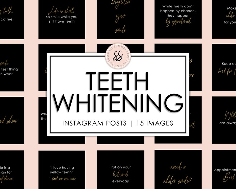 15 Teeth Whitening Instagram Posts Smile Instagram Posts Etsy