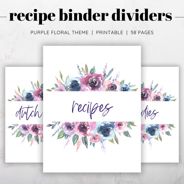 Recipe Card Dividers - Etsy