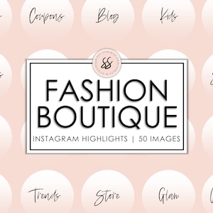 50 Fashion Boutique Instagram Highlight Cover Templates, Instagram Boutique Highlight Icons, Boutique Posts, Online Shop Posts