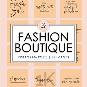 64 Fashion Boutique Peach Instagram Posts, Boutique Instagram Quotes, Shopping Quotes, Boutique Templates, Social Media Posts