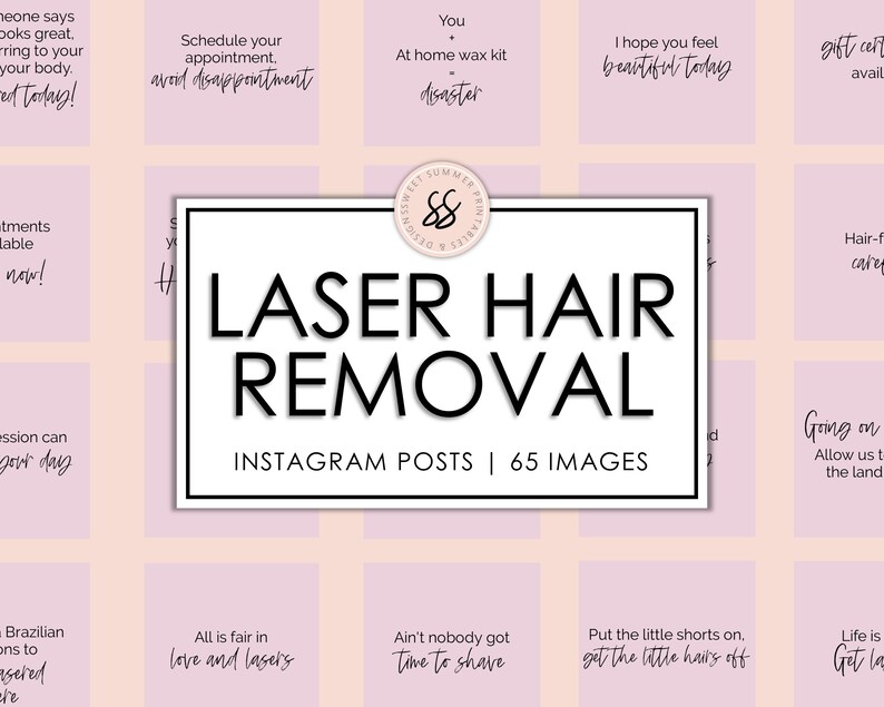 65 Laser Hair Removal Blush Instagram Posts LHR Quotes Etsy