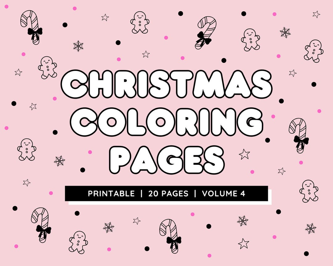 20 Christmas Coloring Pages Printable Bundle | Holiday Coloring Sheets ...