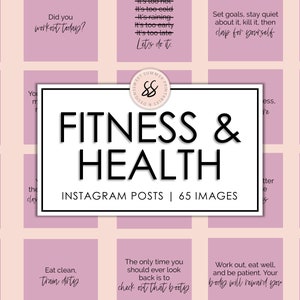 65 Fitness & Health Dusty Rose Instagram Posts, Workout Quotes, Instagram Fitness Templates, Fitness and Workout Posts, Training Posts