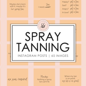 65 Spray Tanning Peach Instagram Posts, Tanning Quotes, Social Media Posts, Instagram Tanning Templates, Spray Tanner Quotes, Spray Tan Post