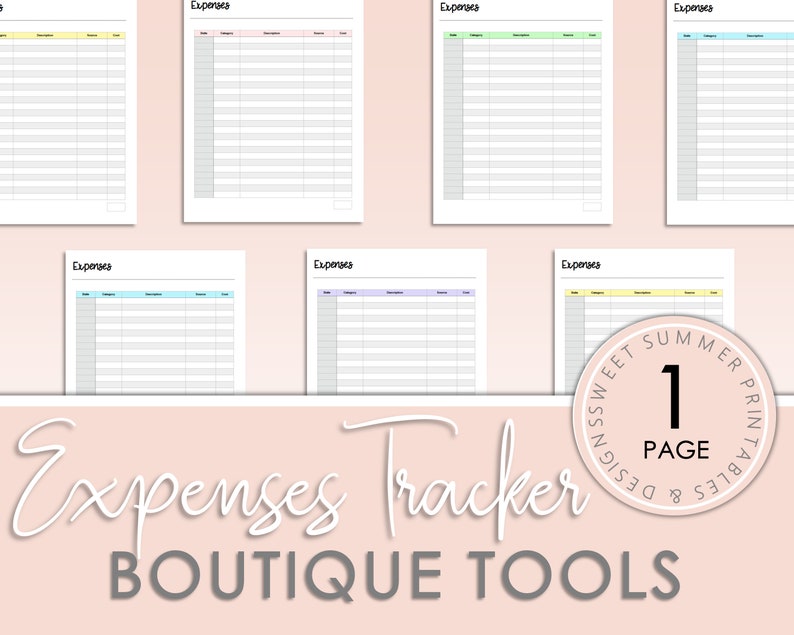 Auto Calculate Online Shop Expenses Tracker, Reseller Expenses Tracker, Expenses Tracker, Expenses Printable, Home Expenses Sheet image 1