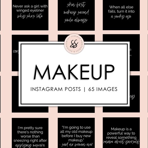 65 Makeup Artist Black Instagram Posts Makeup Quotes Social Etsy