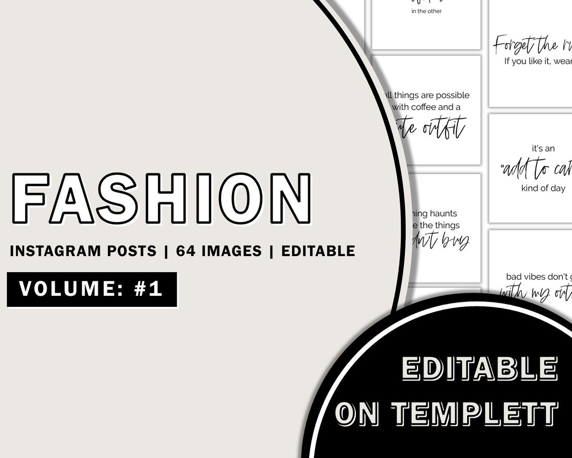 Fashion Boutique Instagram Post Templates Shopping Instagram Etsy