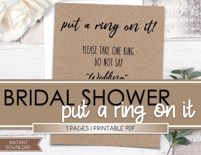 Put A Ring on It Game Printable Bridal Shower Game Printable - Etsy