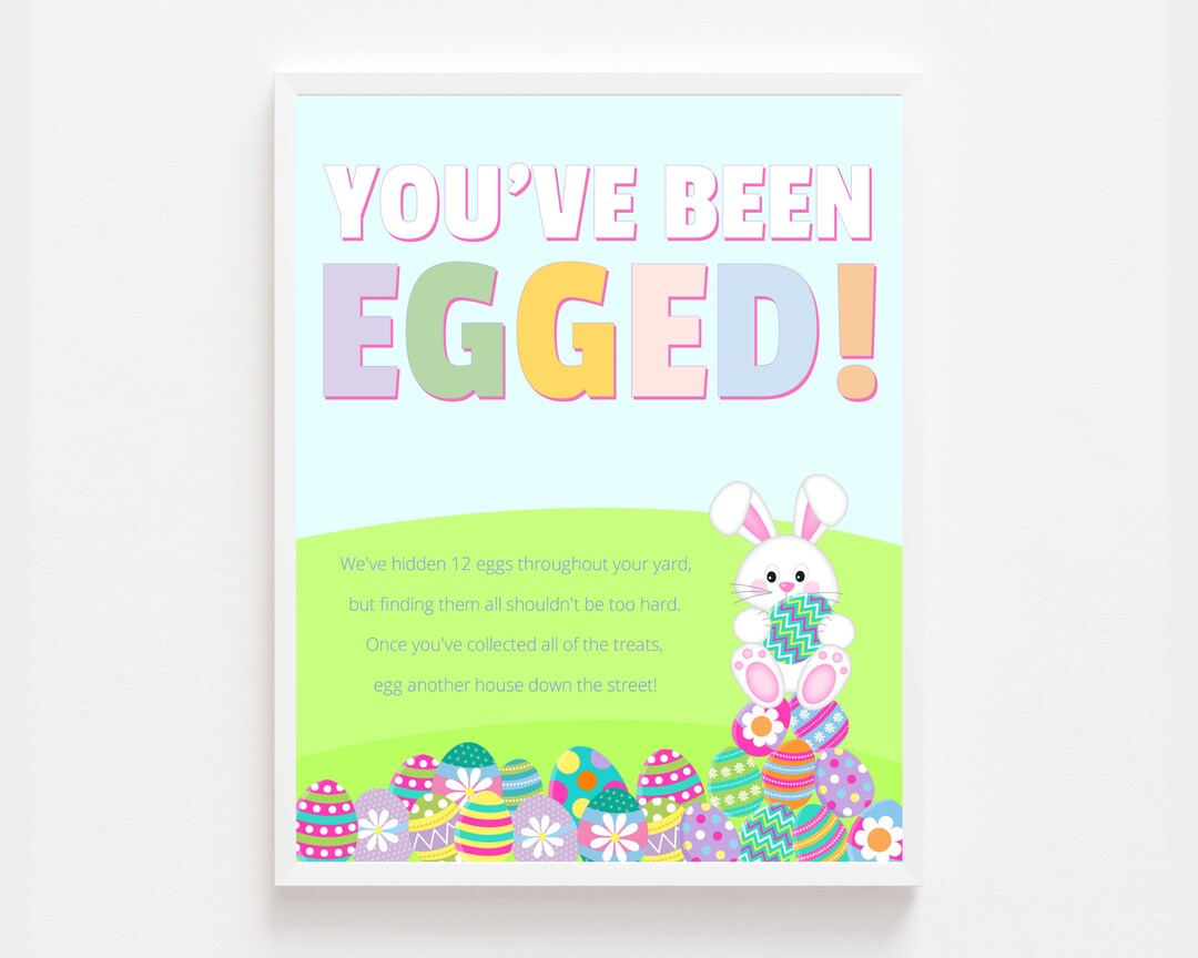 You've Been Egged Game Egg Pile Printable, We've Been Egged Printable