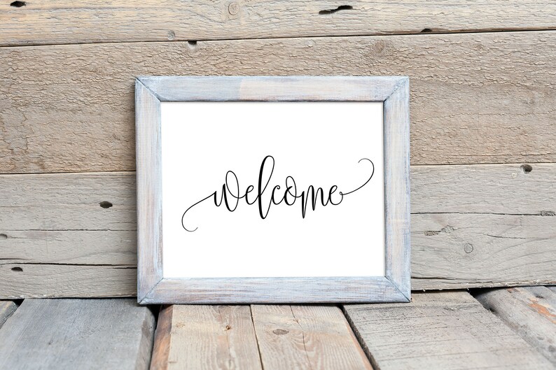 Welcome Sign Printable Party Welcome Sign Printable Home Etsy
