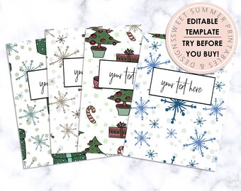 Winter Favorites Editable Binder Covers, Editable Binder Template, Printable Binder Cover Template, Recipe Binder Dividers