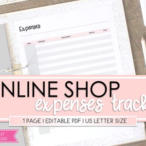 Auto Calculate Online Shop Expenses Tracker, Reseller Expenses Tracker, Expenses Tracker, Expenses Printable, Home Expenses Sheet image 2
