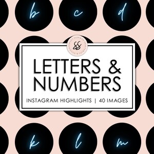 40 Letters & Numbers Neon Blue Instagram Highlight Covers, Instagram Salon Highlight Icon, Instagram Alphabet, Lash Posts, Brows Posts