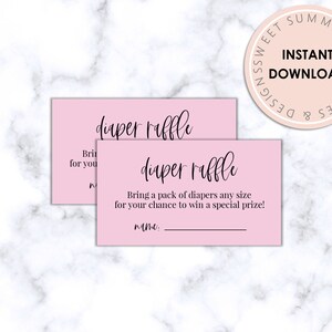Diaper Raffle Printable Pink Tickets, Diaper Raffle Tickets, Baby Shower Raffle Tickets, Baby Shower Printable Games, Baby Pink