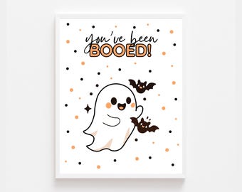 You’ve Been Booed Ghost + Bats Printable | Halloween Boo Basket Starter Kit | Instant Download
