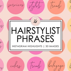 30 Hairstylist Summer Theme Instagram Highlights, Instagram Salon Highlight Icons, Hair Posts, Hair Salon Icons, Hairstylist Branding