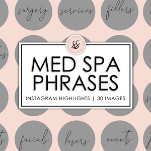 30 Med Spa Gray Instagram Highlight Cover Templates, Instagram Med Spa Highlight Icons, Esthetician Posts, Social Media Posts