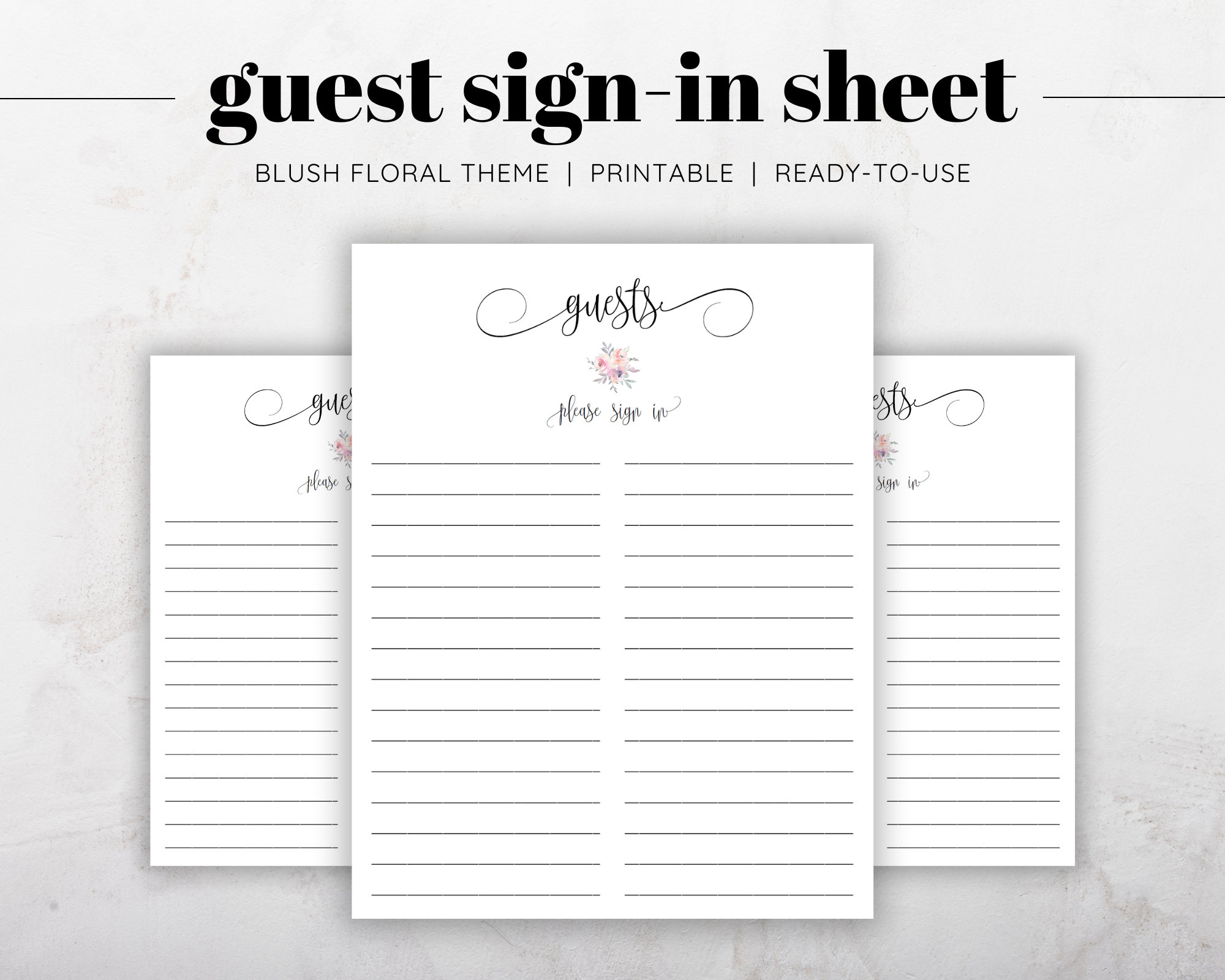 Bridal Shower Guest Sign in Sheet, Blush Floral Bridal Shower Guest List, Blush Floral Sign in Sheet - Etsy bridal-shower-guest-sign-in-sheet-blush-floral-bridal-shower-guest-list-blush-floral-sign-in-sheet-etsy