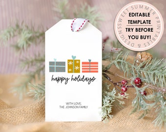 Julklappsetiketter för högtider, utskrivbara, redigerbara julklappsetiketter, utskrivbara högtider, redigerbara julklappsetiketter, redigerbara julklappar