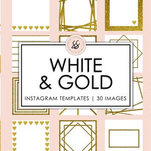 30 weiß und Gold Instagram Hintergrundvorlagen, Gold Instagram Vorlagen, Instagram Hintergrund, Reseller Closet Zeichen Vorlage