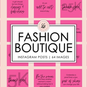 64 Fashion Boutique Hot Pink Instagram Posts, Boutique Instagram Quotes, Shopping Quotes, Boutique Templates, Social Media Posts