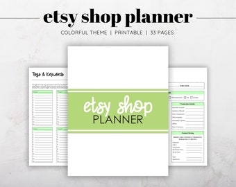 Planificador de tiendas de Etsy imprimible, Planificador de vendedores de Etsy, Planificador de tiendas en línea, Planificador de boutiques imprimible, Planificador de negocios en línea, Plan de negocios