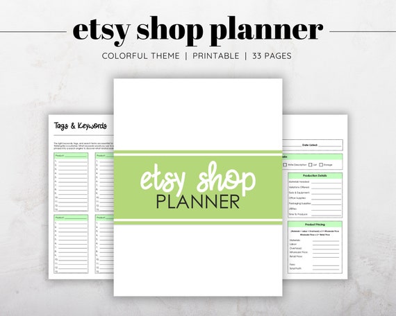 Etsy Shop Planner Printable, Etsy Seller Planner, Online Shop Planner, Boutique Planner Printable, Online Business Planner, Business Plan