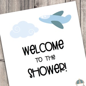 Baby Shower Welcome Sign, Blue Baby Shower Welcome Sign, Boy Baby Shower Welcome Sign, Baby Shower Printable Sign