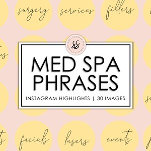 30 Med Spa Yellow Instagram Highlight Cover Templates, Instagram Med Spa Highlight Icons, Esthetician Posts, Social Media Posts