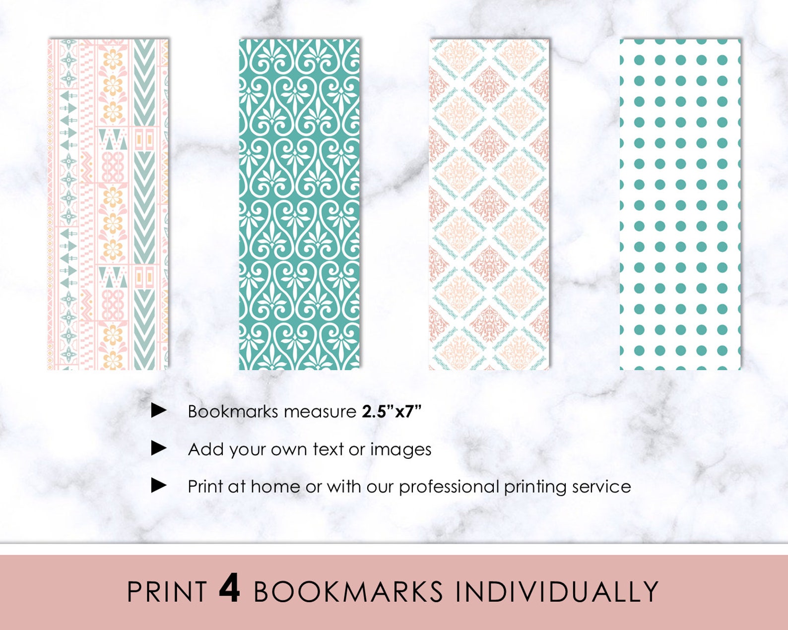 Te Form Bookmarks Coastal Teal Editable Printable Bookmark, Teal Bookmark, Bookmark ...