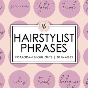 30 Hairstylist Dusty Rose Instagram Highlights, Instagram Salon Highlight Icons, Hair Posts, Hair Salon Icons, Hairstylist Branding