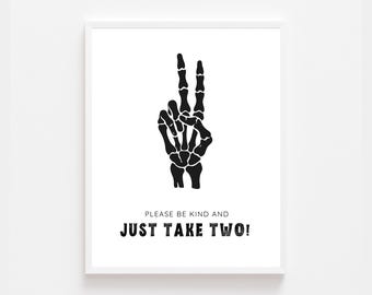 Trick or Treat Minimalist Peace Sign Printable | We’re Out Trick or Treating Sign | Halloween Porch Sign | Instant Download