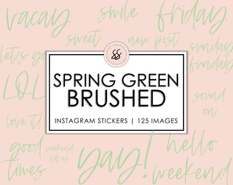 125 Spring Green Brushed Words and Phrases Instagram Story Stickers, Instagram Stories, Instagram Sticker, White Instagram Stickers