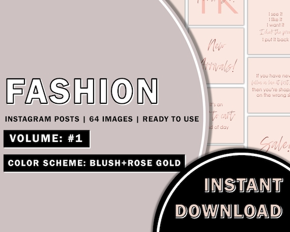 64 Pink Rose Gold Fashion Boutique Instagram Posts, Boutique Instagram Quotes, Shopping Quotes, Boutique Templates, Social Media Posts