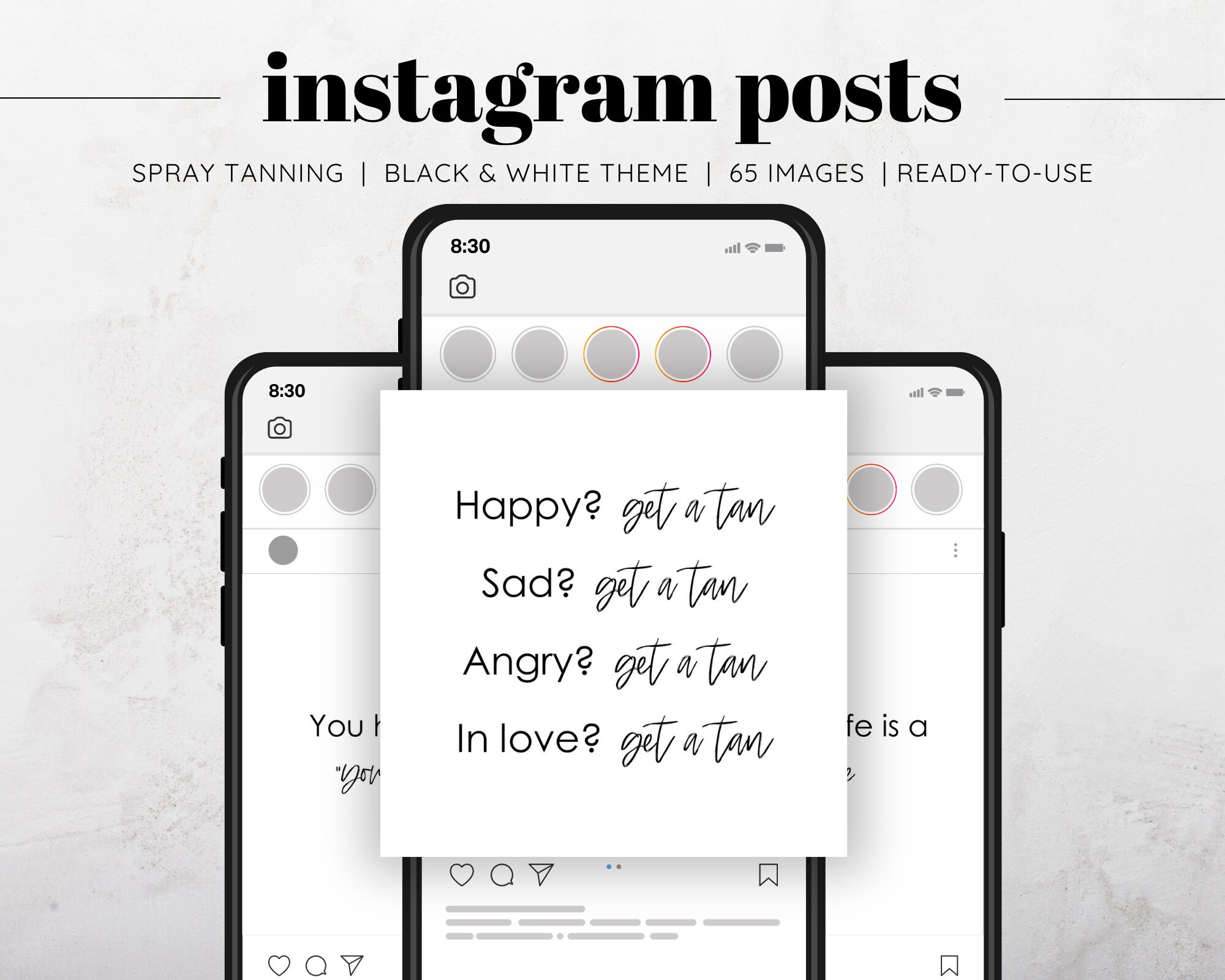 65 Spray Tanning Instagram Posts, Tanning Quotes, Social Media Posts, Instagram Tanning Templates, Spray Tanner Quotes, Spray Tan Posts