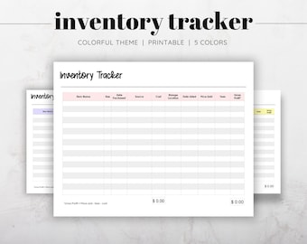 Online Shop Inventory Sheets, Inventory Tracker Printable, Inventory Management Sheet, Inventory Planner, Online Shop Planner