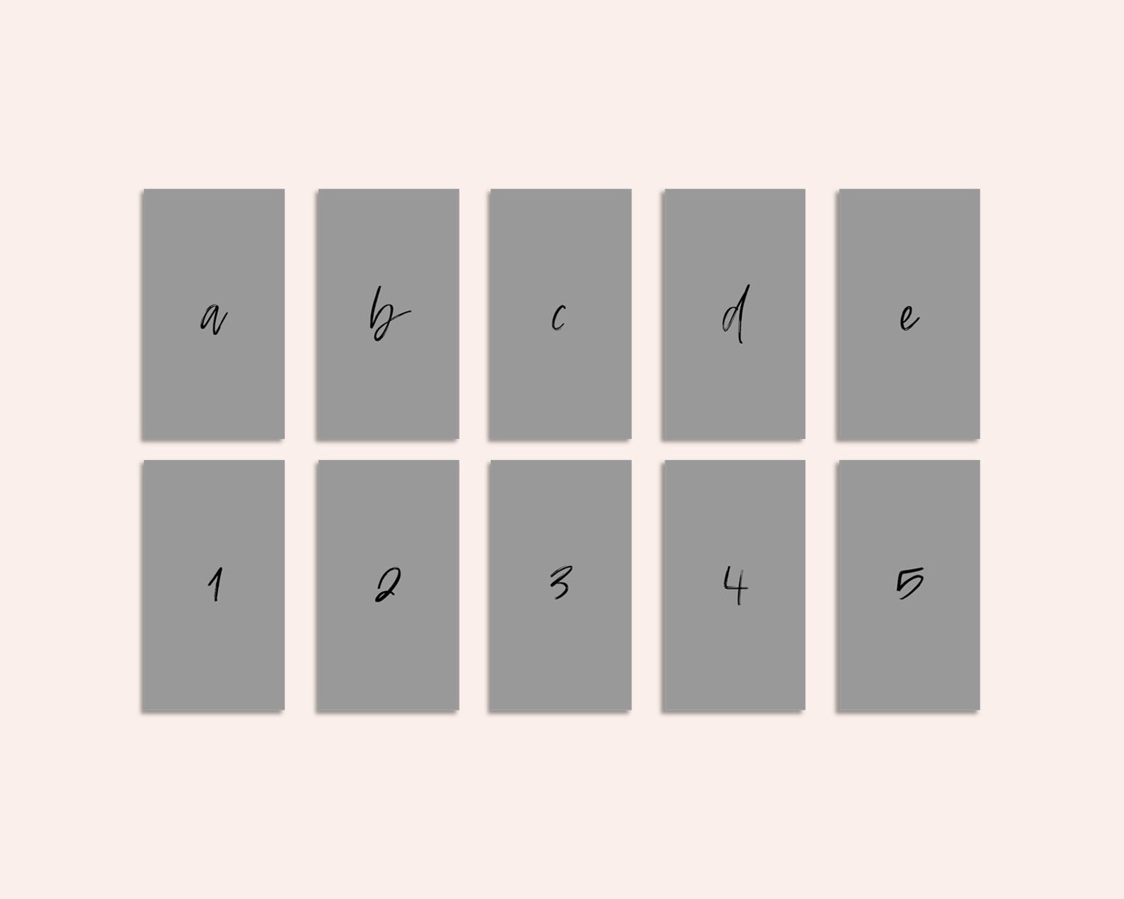 40 Letters & Numbers Gray Instagram Highlight Covers, Instagram Salon ...