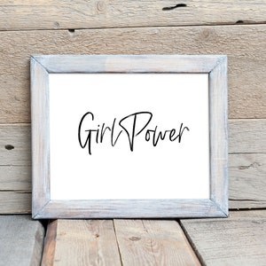 Mädchen Power bedruckbar, Wand Zitat druckbare, Wand Kunst druckbare, 8 x 10 druckbare Zitat, Home Decor druckbare, druckbare Zitat