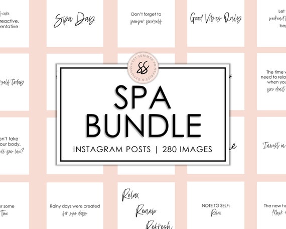 280 Spa and Relaxation Instagram Posts Spa Social Media | Etsy