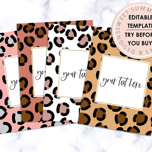 Leopard Editable Binder Covers Animal Print Template - Etsy Leopard Editable Binder Covers Animal Print Template - Etsy